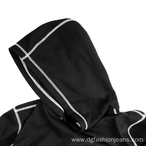 Fitted Contrast Stitch Double Men Hoodies
